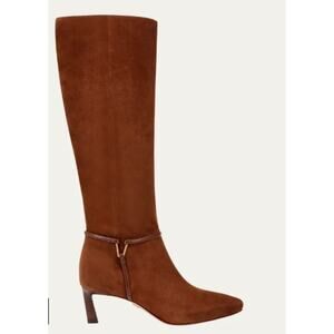 Veronica Beard Women's Kenzie Cedar Suede Mid Tall Boots Sz 7.5 NIB 798